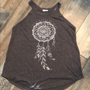 Dark Gray Heather halter top tank